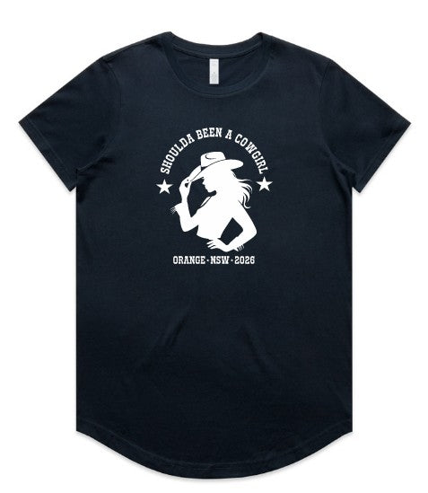 Cowgirl NAVY Curve Tee